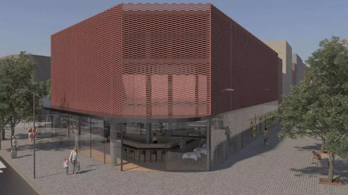 Una imatge virtual de com serà el nou mercat municipal.