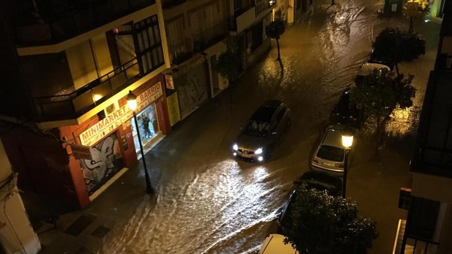 Fuerte tormenta en Málaga