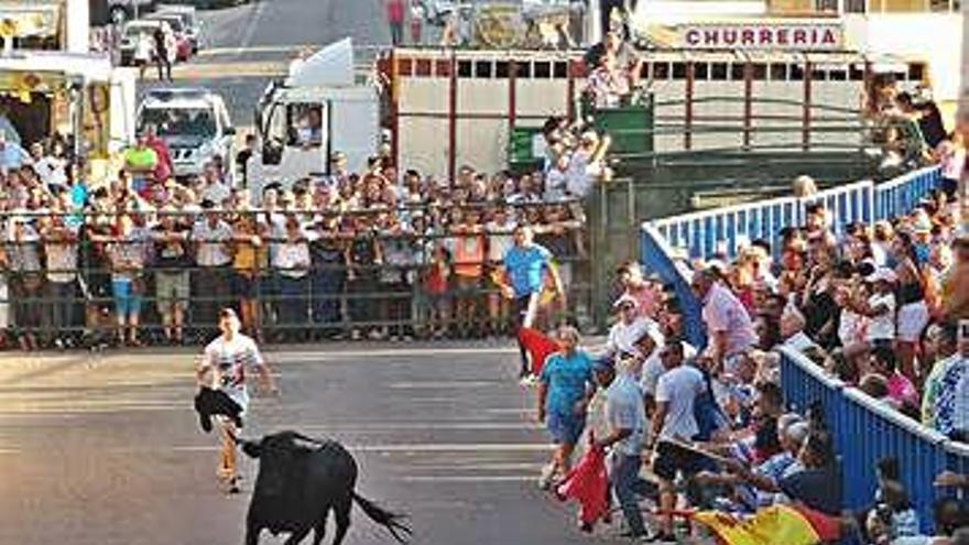 Un momento de uno de los encierros de este año en La Bóveda.