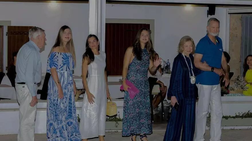 La Familia Real disfruta de una cena en familia en Mallorca