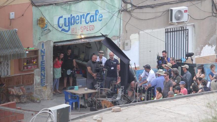 Un momento del rodaje de la película en Cartagena.