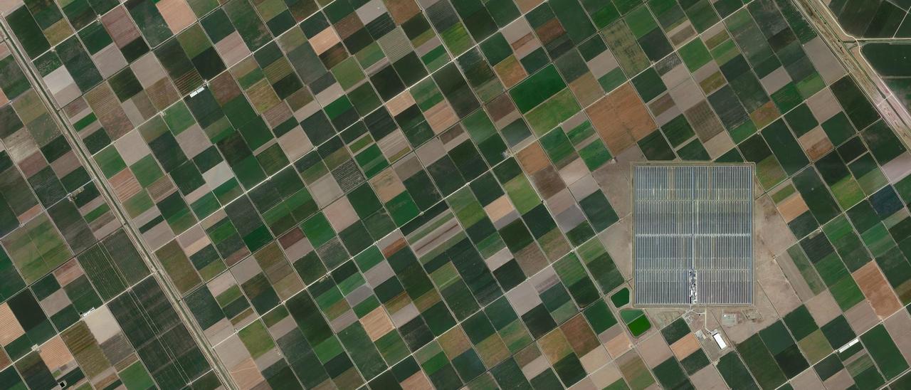 Vista aérea del suelo agrícola de la provincia de Sevilla.