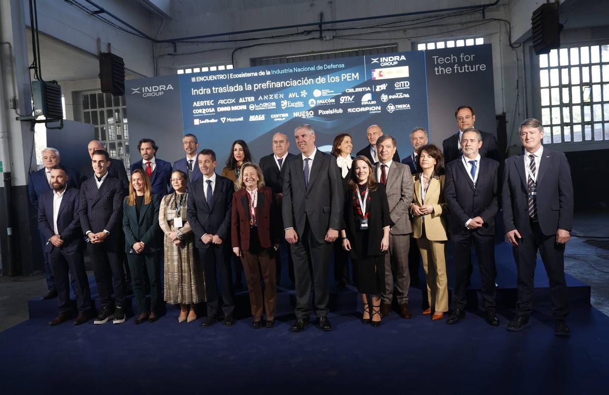 III Encuentro del Ecosistema de la Industria Nacional de Defensa centrado en el Corredor Norte, organizado por Indra en la Fábrica de Armas de La Vega, en Oviedo.