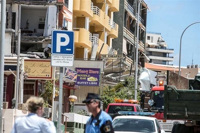 Derrumbe de un edificio de viviendas en Los Cristianos