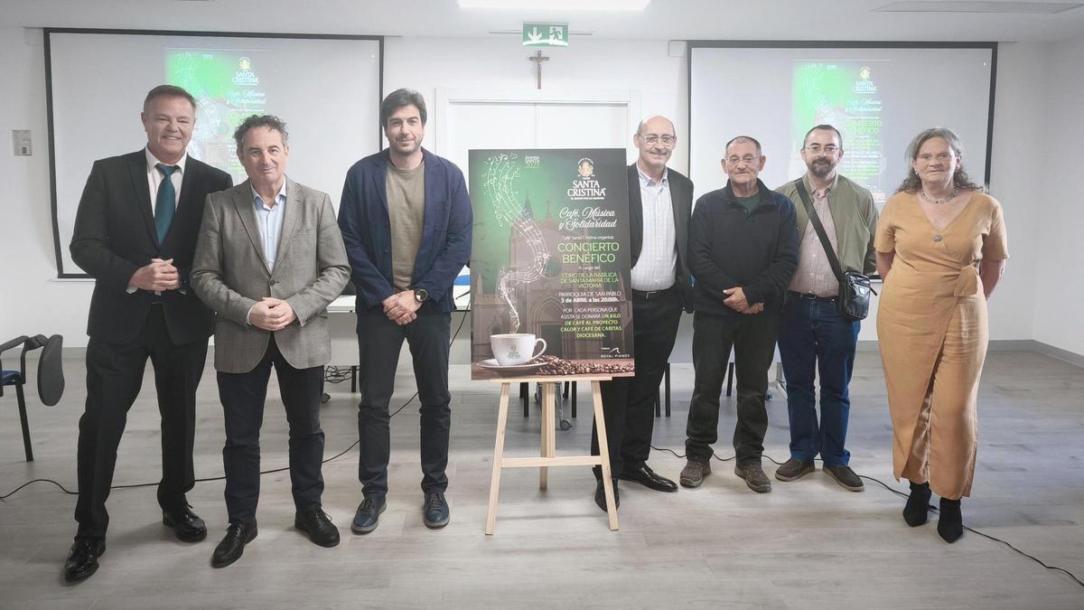 Presentación del concierto benéfico en San Pablo.