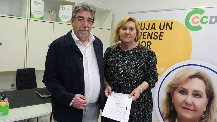 José Manuel Palacios y María Dibuja, en la sede de CCD. | // IÑAKI OSORIO
