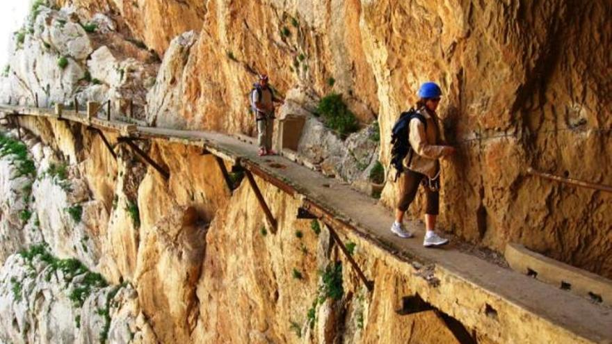 El caminito del Rey, en su estado actual.