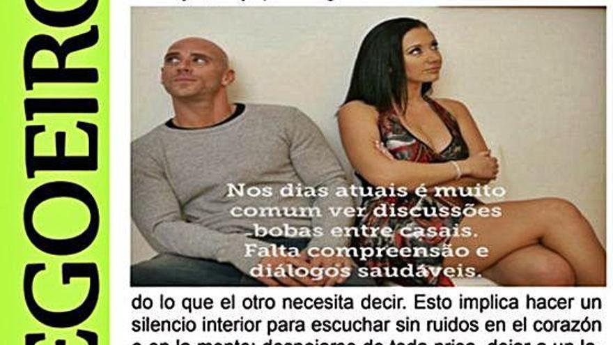 Galícia La foto de dos actors porno apareix en un full parroquial