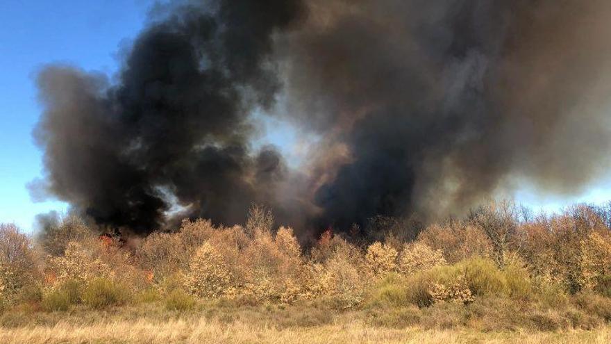 Incendio en la Raya de Mahíde con Pobladura de Aliste