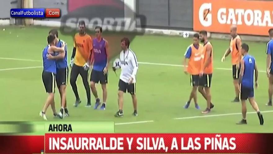 Pelea entre jugadores de Boca Juniors en el entrenamiento Insaurralde vs Silva