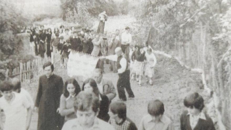 Una celebración de la peculiar procesión, a mediados del pasado siglo.