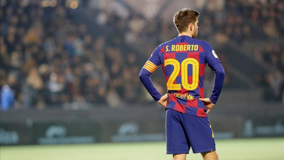 Sergi Roberto, durante el partido ante el Ibiza