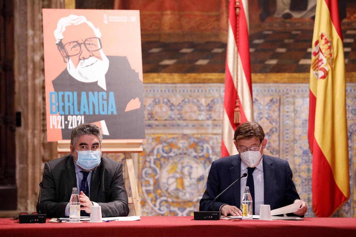 El ministro Uribes y el presidente Ximo Puig.