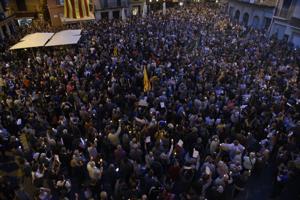 Concentració a la plaça Major de Manresa