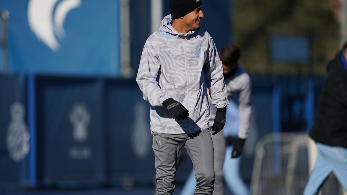 El entrenamiento del RCD Espanyol el día previo al derbi catalán