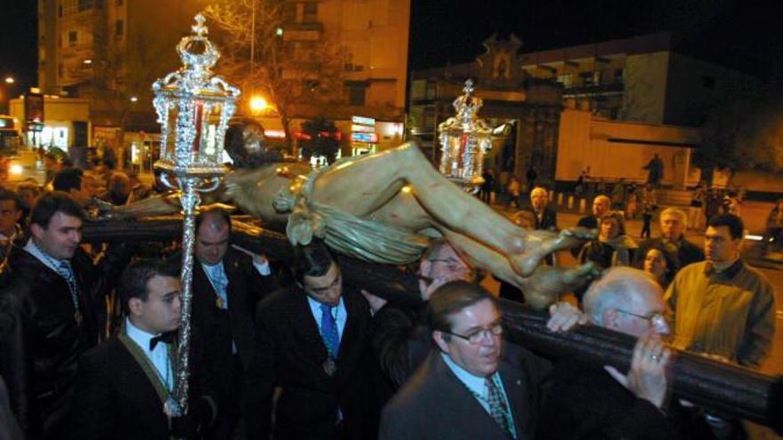 Imagen del Cristo de las Cinco Llagas en su tradicional viacrucis del Miércoles de Ceniza.