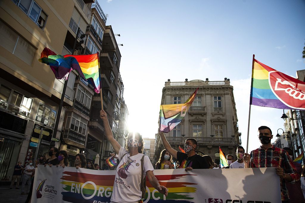 Marcha del colectivo LGTBI+ en Cartagena.