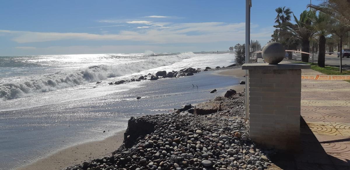 La playa de Moncofa esta mañana.