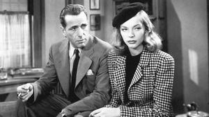 Un fotograma de El sueño eterno, con Humphrey Bogart y Lauren Bacall.