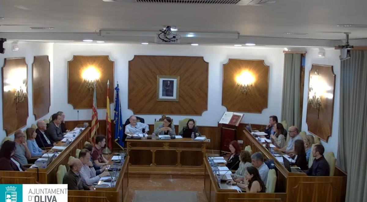 Un momento del pleno de abril.