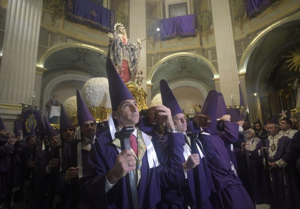 Murcia se queda sin la procesión de los 'salzillos' por la lluvia