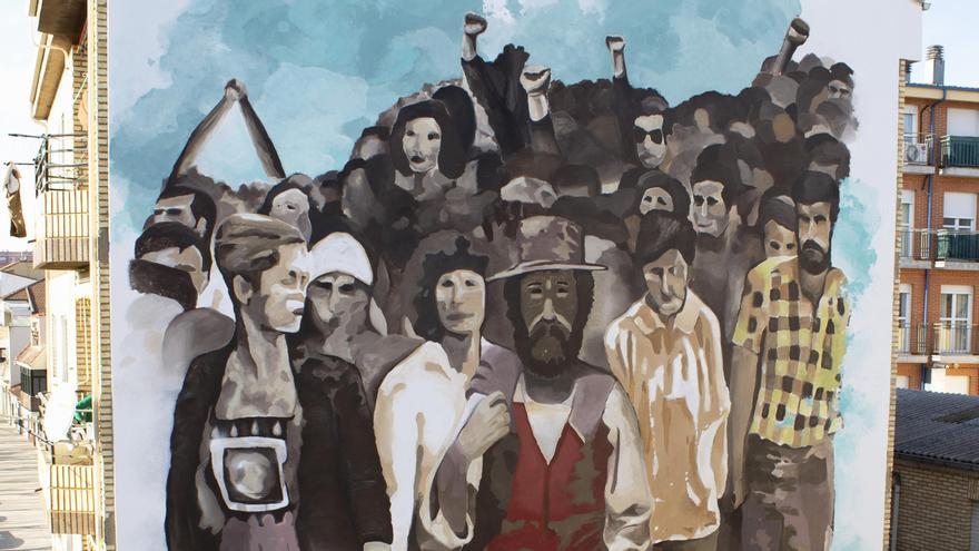 Nuevo mural en Zamora en homenaje a la primera marcha histórica en la capital