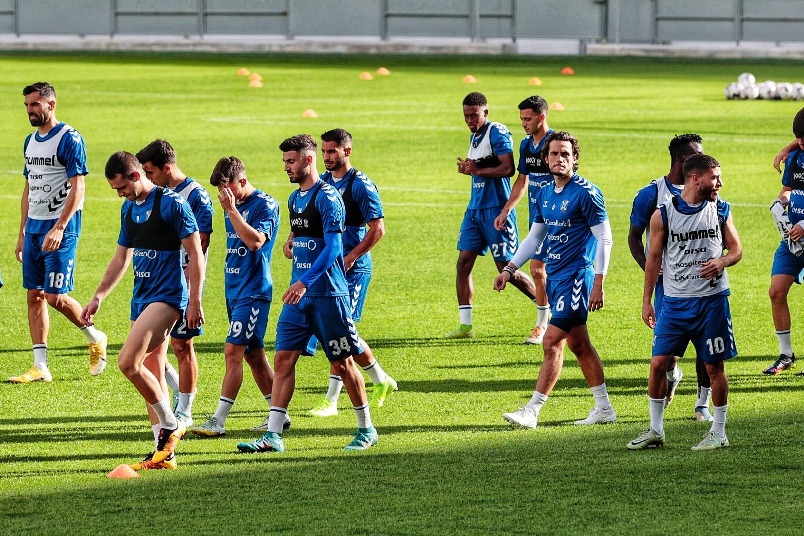 Entrenamiento del CD Tenerife antes del derbi canario