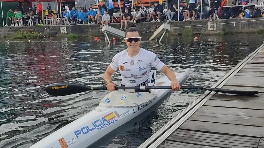 Laura Pedruelo tras colgarse la plata en Pontillón