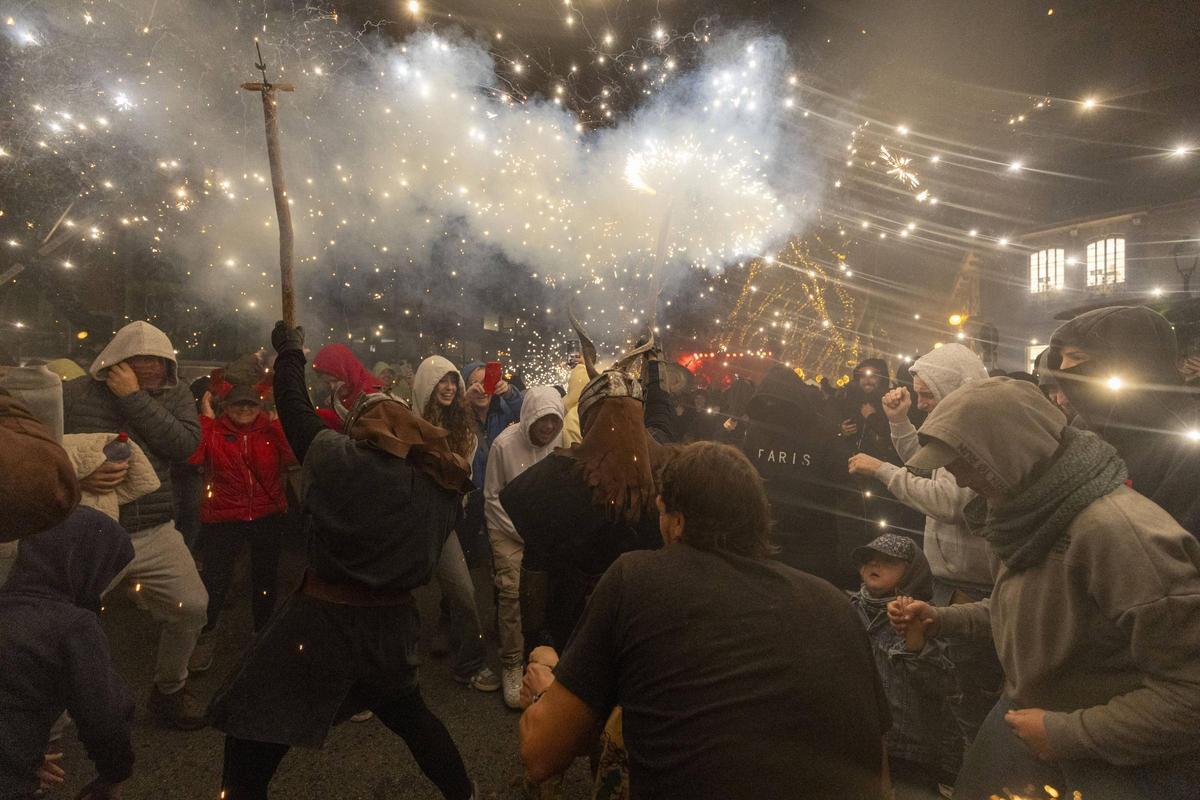'Correfoc' de Sant Sebastià celebrado en 2025.