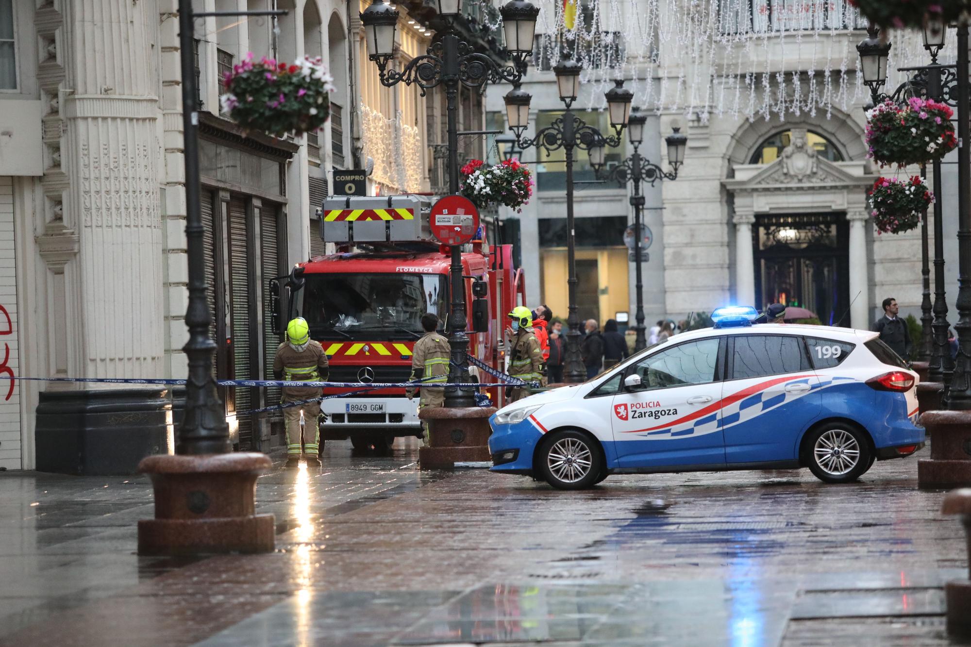 Día de lluvia persistente en Zaragoza