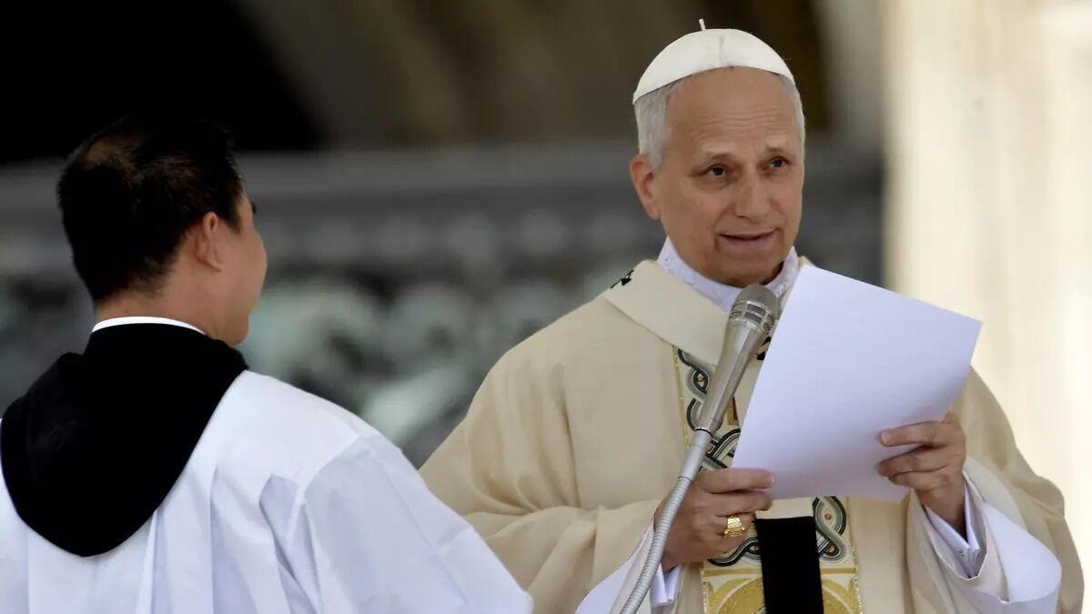 El Papa León XIV durante la misa de inicio de su Pontificado