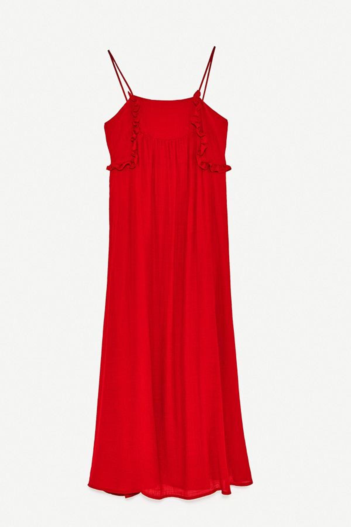 Los vestidos imprescindibles de las rebajas de Zara: vestido con lazo en las espalda