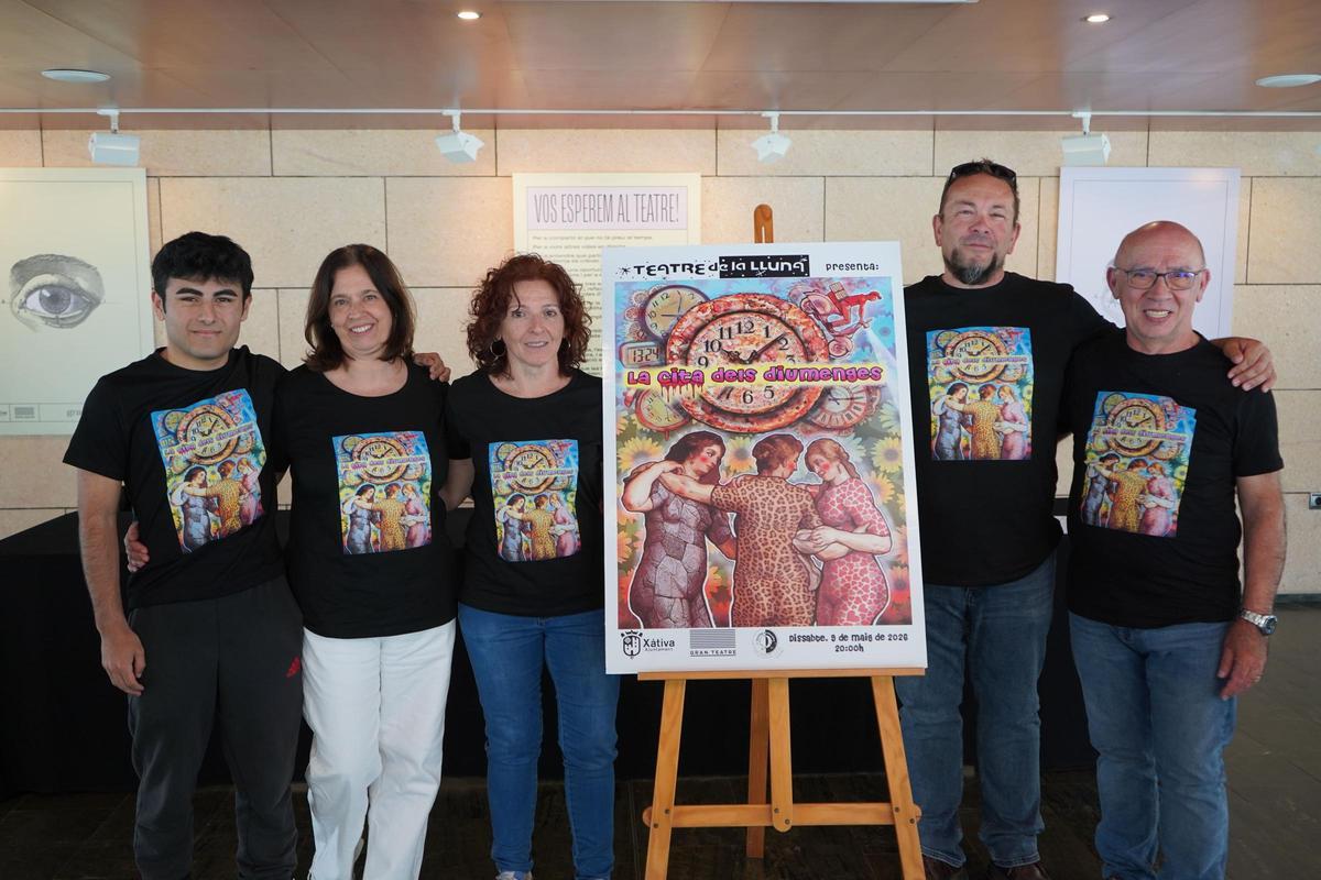 Presentación de la obra teatral "La cita dels diumenges", en Xàtiva.