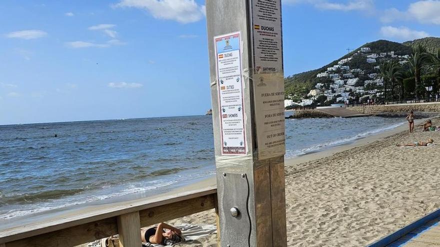 Santa Eulària cierra el grifo de las duchas públicas en las playas