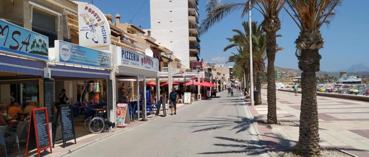 Estampa de los establecimientos del paseo de El Campello.