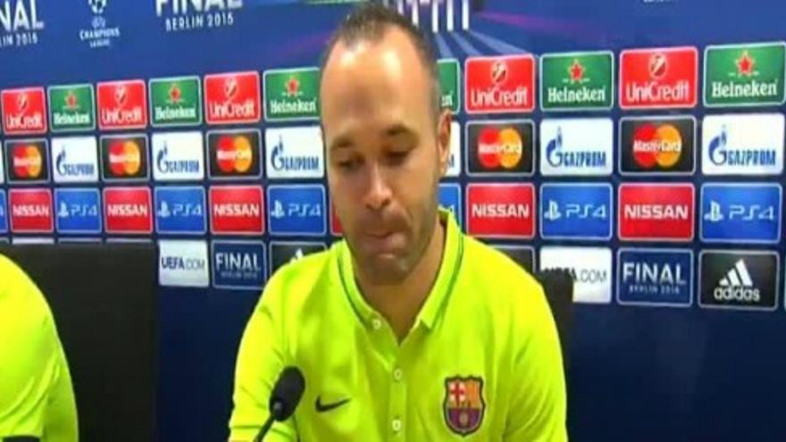 Iniesta: "No se me pasa por la cabeza no estar el sábado"