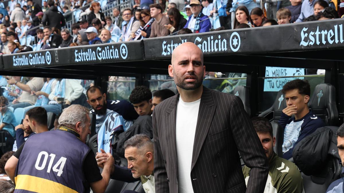 Claudio Giráldez, en el Celta-Elche. / Alba Villar