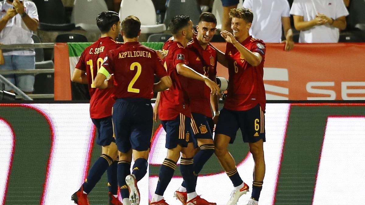 La Selección Española, en su ultimo duelo en Badajoz ante Georgia