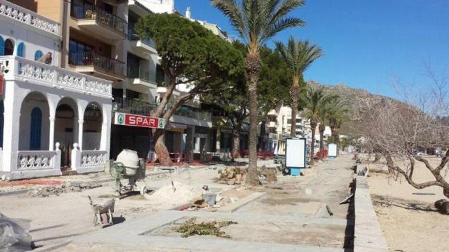 Derzeit wird an der Strandpromenade gebaut.