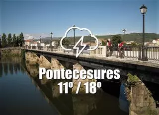 El tiempo en Pontecesures: previsión meteorológica para hoy, martes 13 de mayo