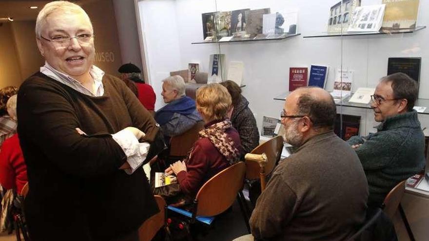 Josefa Sanz, en el Museo de Historia Urbana de Avilés.