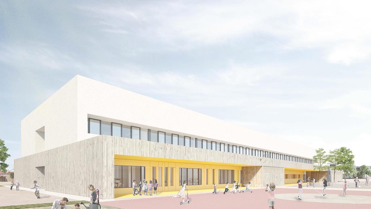 Recreación del futuro colegio De Gabriel de Gévora que la Consejería de Educación construirá junto al actual instituto.