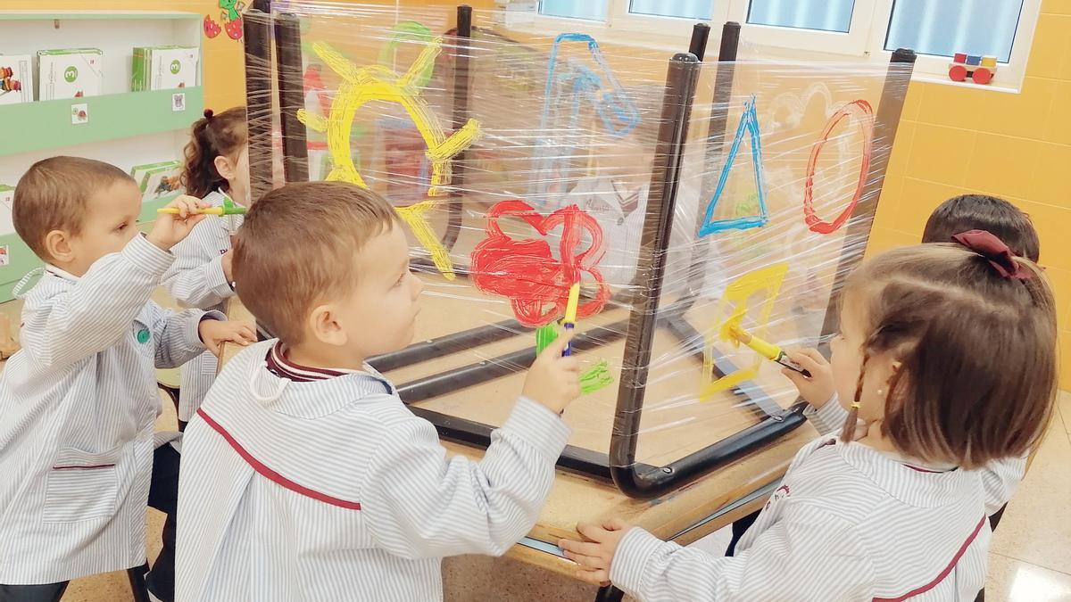 Alumnos de Infantil en el aula.