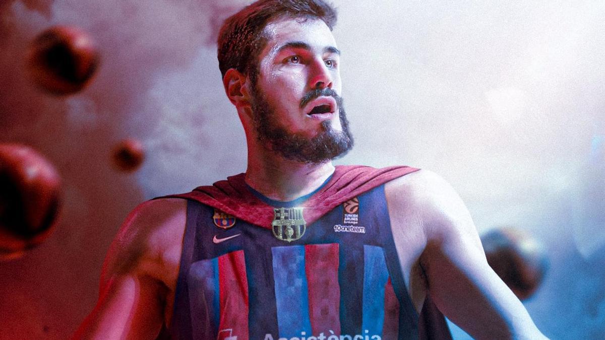La imagen con la que el Barcelona ha anunciado el fichaje de Kalinic, ex del Valencia Basket en la temporada 20/21