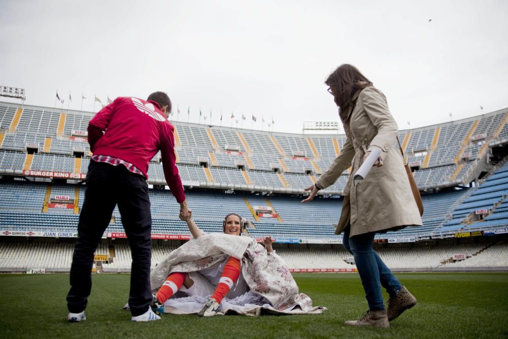 Paula Civera, la fallera que "reventó" Mestalla