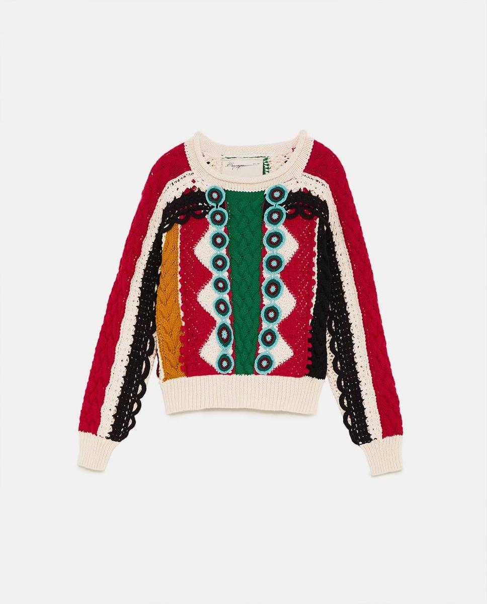 Jersey de ochos y crochet de Zara. (Precio: 59, 95 euros)