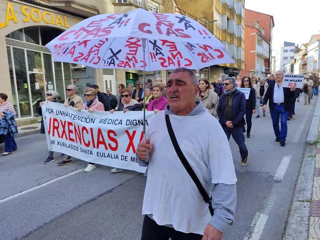 Multitudinaria manifestación en Moaña por urgencias en el centro de salud