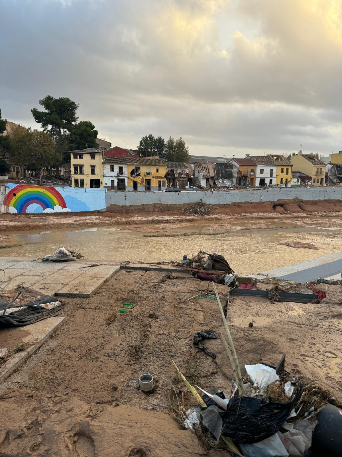 Imagen que se encontró el agente Parra la mañana después de la riada.