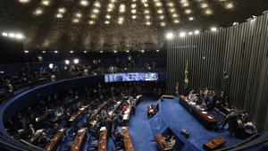 El Senado brasileño durante el inicio del proceso del ’impeachment’ a Rousseff.