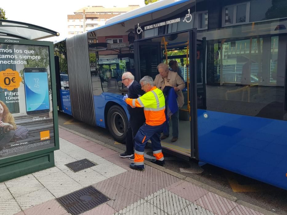 Accidente autobús en Oviedo